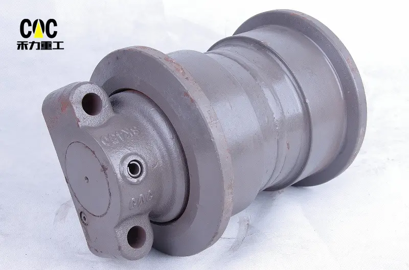 Super Lowest Price Track Bottom Roller - Large excavator roller track bottom roller pc400 sk450 bulldozer steel track double roller assembly – Heli