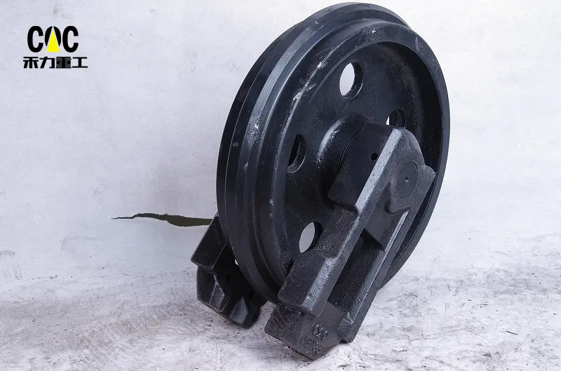 Professional China Idler Assy - Wheel for kubota mini excavator undercarriage parts front idler sprocket idler 85 Russia excavator idler – Heli