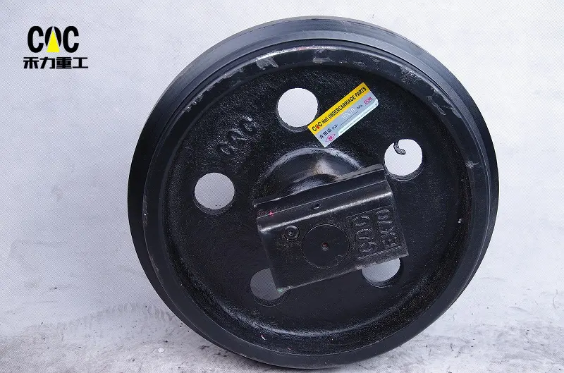 Bottom price Excavator Bulldozer Front Idler - High Quality Roller Ex70 Front Idler Guide Wheel Pc360 7, Hot Sale Ms 120 Excavator Price In Japan R210 Front Idler Made in India front idler – Heli detail pictures