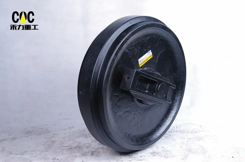 China Cheap price Excavator Idler - Wholesale fabricated idler roller excavator track idler for HYUNDAI R130 front idler wheel – Heli