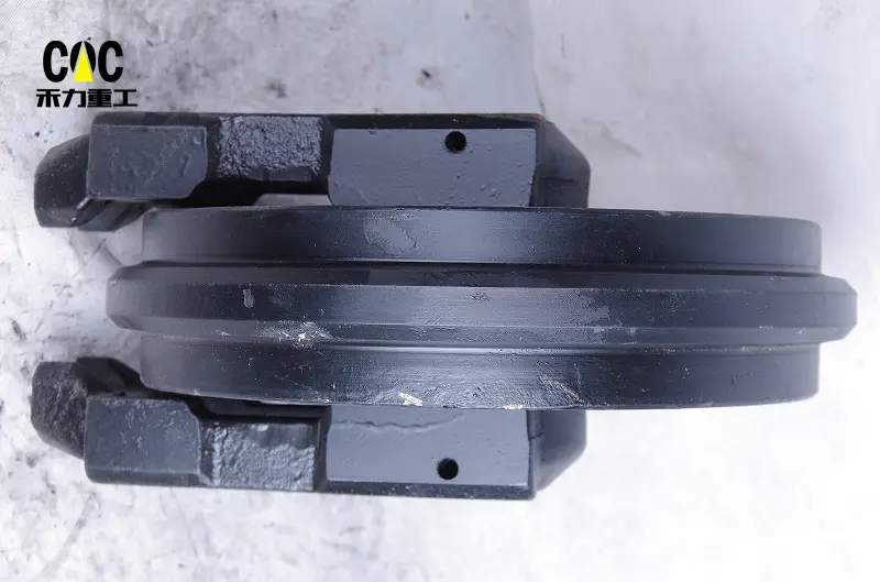 Professional China Idler Assy - Wheel for kubota mini excavator undercarriage parts front idler sprocket idler 85 Russia excavator idler – Heli detail pictures